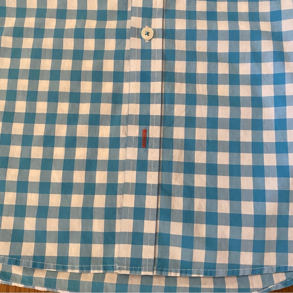 Mini Boden Blue and White Checkered Button Down Shirt - Picture 5 of 8